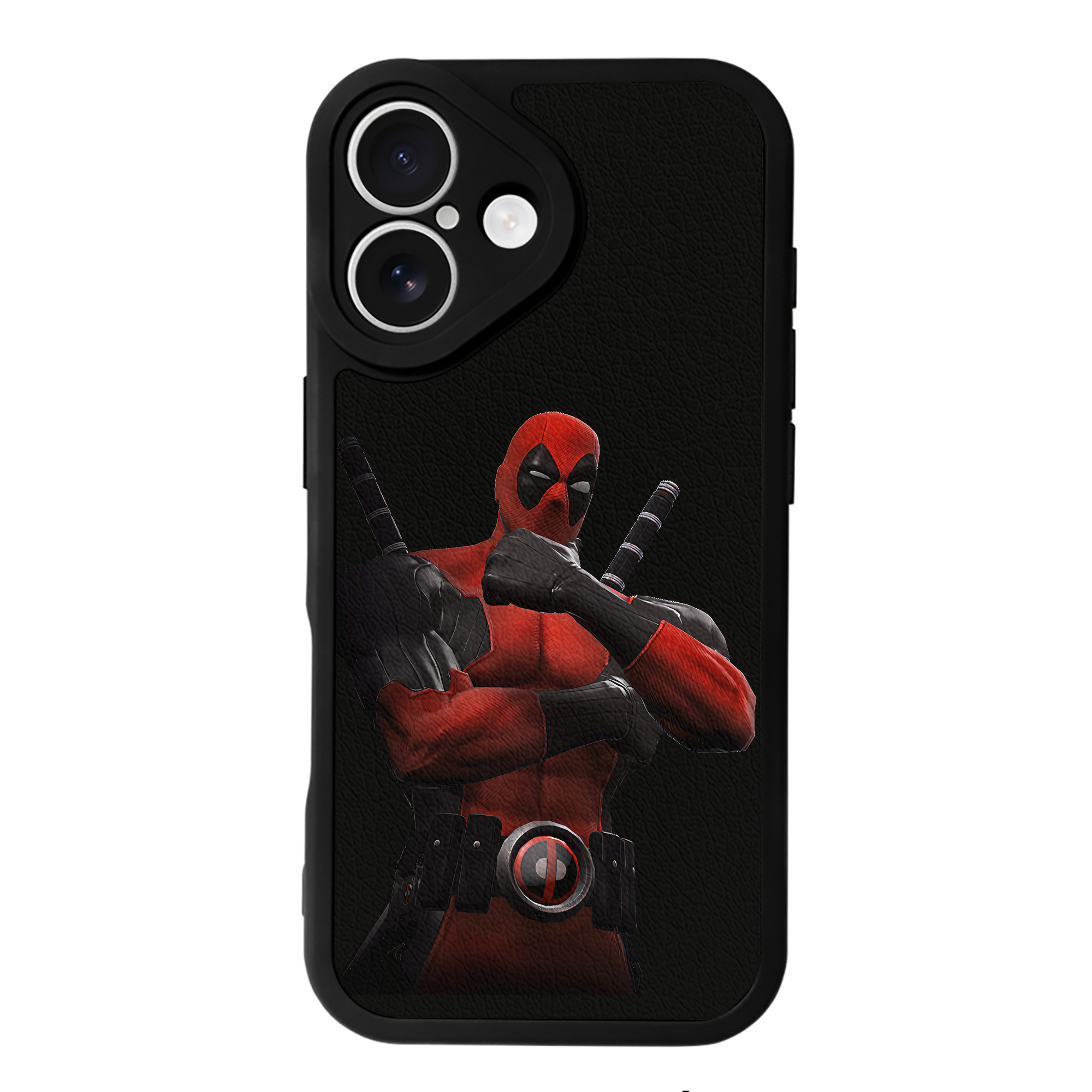 （画像用） Deadpool デッドプール 【iPhone 16シリーズ対応】シリコンスマホケース（レザー調） 材質：シリコン